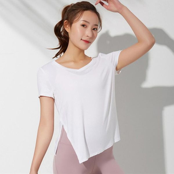 yoga outfit outdoor running quick dry fitness clothes 2021 spring summer side slit sports short-sleeve t shirts women's loose
yoga outfit outdoor running quick dry fitness clothes 2021 spring summer side slit sports short-sleeve t shirts women's loose