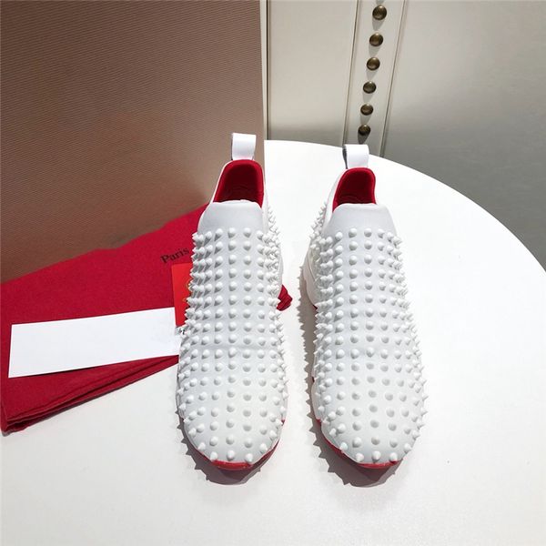 with box red bottoms mens shoes women luxurys designers casual shoes loafers spikes platform sneakers red bottom flat trainers, Black
with box red bottoms mens shoes women luxurys designers casual shoes loafers spikes platform sneakers red bottom flat trainers, Black