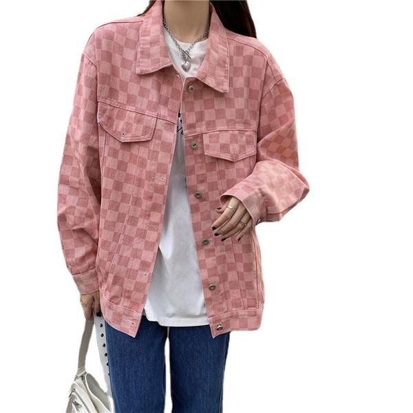 women's jackets piece plaid jacket women fall green denim ropa de mujer jean, Black;brown
women's jackets piece plaid jacket women fall green denim ropa de mujer jean, Black;brown