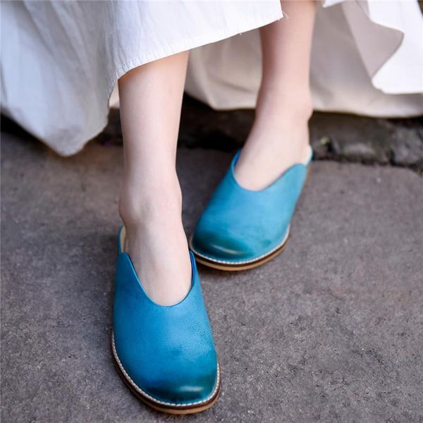 slippers artmu origional retro women's slipper outside wear closed-toe semi-slipper low heels genuine leather handmade, Black
slippers artmu origional retro women's slipper outside wear closed-toe semi-slipper low heels genuine leather handmade, Black