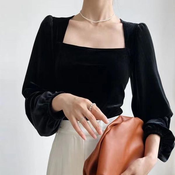 women's t-shirt 2021 fall women square dollar lantern full sleeve elegant black velvet t shirt , woman vintage velour shirts, White
women's t-shirt 2021 fall women square dollar lantern full sleeve elegant black velvet t shirt , woman vintage velour shirts, White