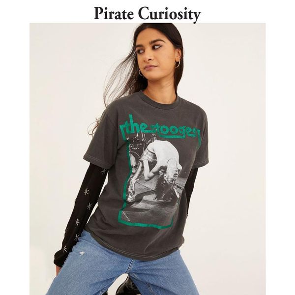 pirate curiosity shiny letter print t shirt women summer 2021 gray vintage oversized tee shirt femme loose casual tshirt fashion, White
pirate curiosity shiny letter print t shirt women summer 2021 gray vintage oversized tee shirt femme loose casual tshirt fashion, White