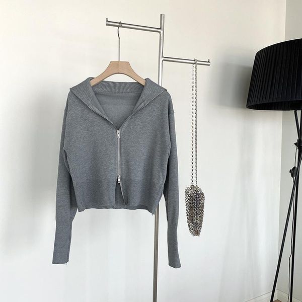 women's knits & tees spring autumn 2021 3-color long-sleeved knit cardigan female korean turn-down collar casual fashion zipper sweater, White
women's knits & tees spring autumn 2021 3-color long-sleeved knit cardigan female korean turn-down collar casual fashion zipper sweater, White