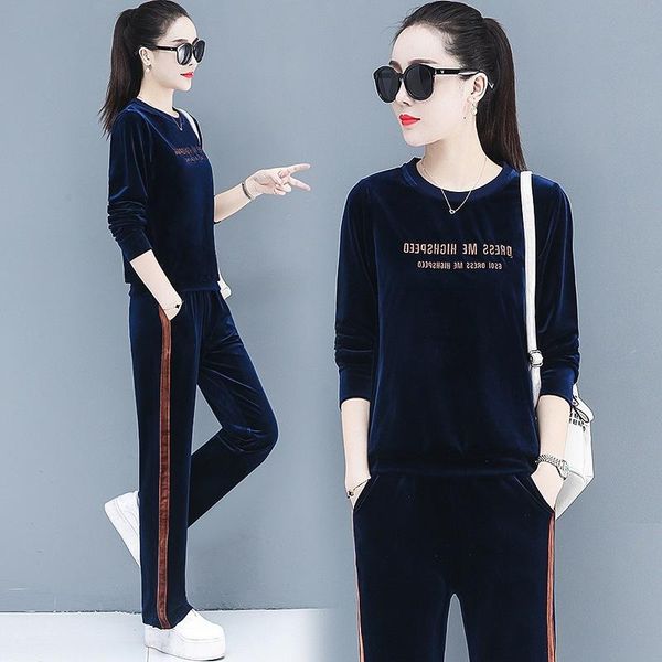 two piece dress autumn gold velvet tracksuit letter embroidery sweatshirt and wide leg pants suit female set sweat sportswear, White
two piece dress autumn gold velvet tracksuit letter embroidery sweatshirt and wide leg pants suit female set sweat sportswear, White