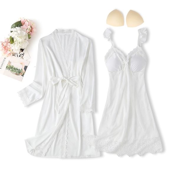 women's sleepwear women 2 piece robe set bride bridesmaid wedding faux silk kimono gown satin bathrobe lace patchwork nightwe, Black;red
women's sleepwear women 2 piece robe set bride bridesmaid wedding faux silk kimono gown satin bathrobe lace patchwork nightwe, Black;red