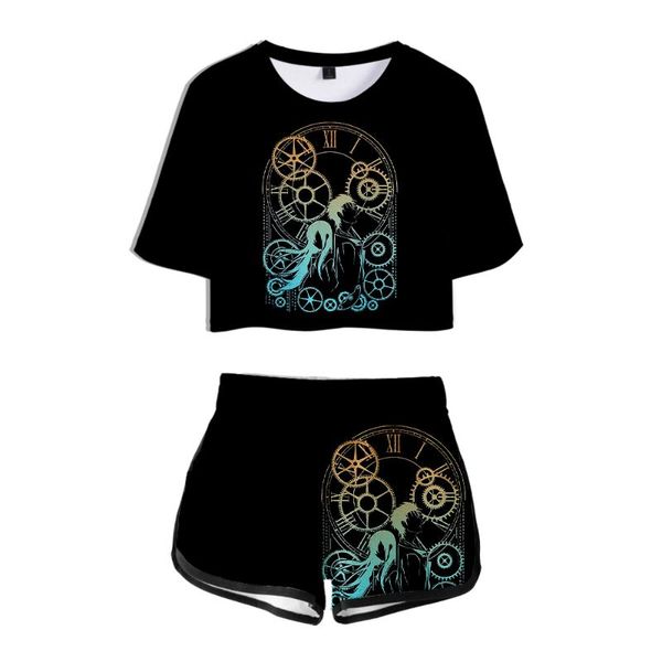 women's t-shirt anime steins gate suit two piece set summer short sleeve crop shorts girls harajuku streetwear japanese manga women set, White
women's t-shirt anime steins gate suit two piece set summer short sleeve crop shorts girls harajuku streetwear japanese manga women set, White