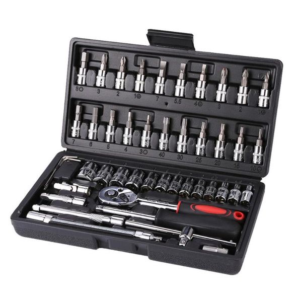 professional hand tool sets 46pcs socket ratchet car repair wrench set head pawl spanner screwdriver kit
professional hand tool sets 46pcs socket ratchet car repair wrench set head pawl spanner screwdriver kit