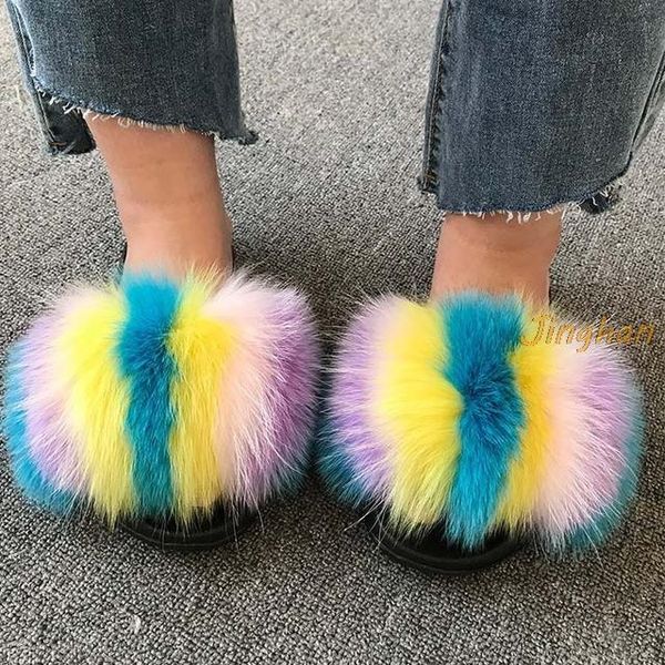 slippers summer multicoloured real fur slides female indoor flip flops cute sandals furry fluffy plush shoes, Black
slippers summer multicoloured real fur slides female indoor flip flops cute sandals furry fluffy plush shoes, Black