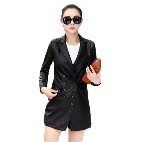 women's leather & faux 2021 spring fall plus size coats ladies black pu jacket women long windbreaker coat casual outerwear chaqueta mu
women's leather & faux 2021 spring fall plus size coats ladies black pu jacket women long windbreaker coat casual outerwear chaqueta mu
