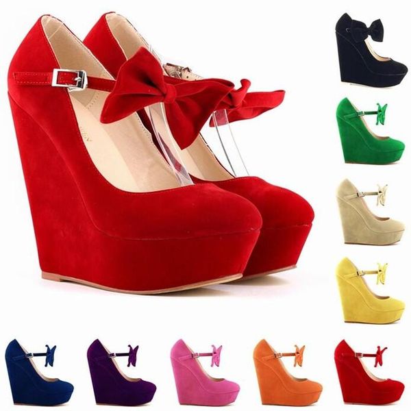 dress shoes 2021 women pumps 14cm wedges flock high heels bowknot pointed toe valentine wedding, Black
dress shoes 2021 women pumps 14cm wedges flock high heels bowknot pointed toe valentine wedding, Black