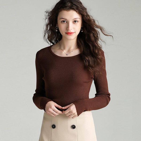 women's sweaters 2021 autumn winter round neck sweater women low strip slim bottomed wool solid color long sleeve, White;black
women's sweaters 2021 autumn winter round neck sweater women low strip slim bottomed wool solid color long sleeve, White;black