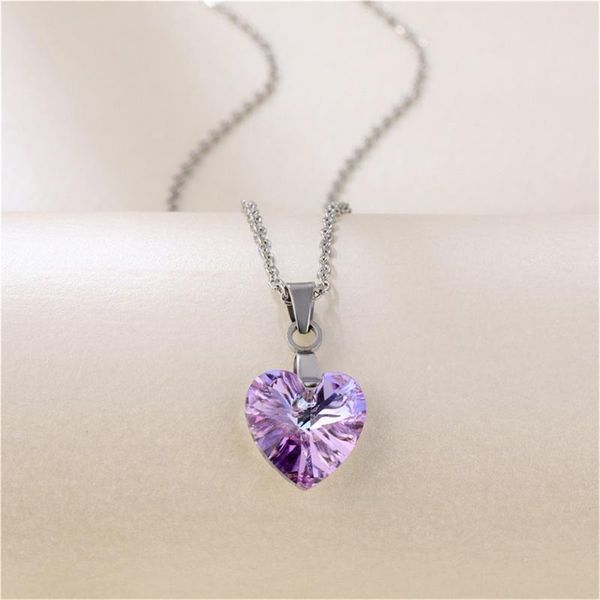 pendant necklaces heart crystal necklace for women and girls titanium stainless steel wholesale, Silver
pendant necklaces heart crystal necklace for women and girls titanium stainless steel wholesale, Silver