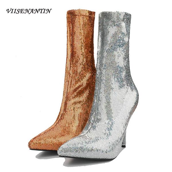 boots european american large size super high heel pointed elastic stockings short women stiletto sequined, Black
boots european american large size super high heel pointed elastic stockings short women stiletto sequined, Black