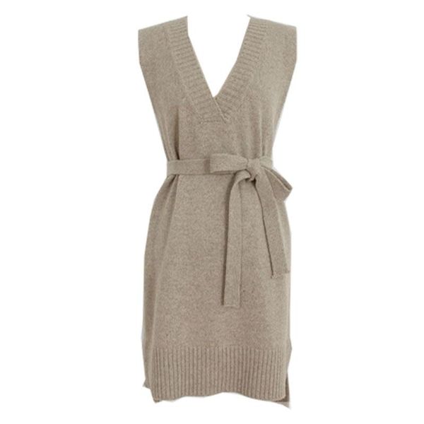 spring solid knit sleeveless long sweater women winter warm dress v-neck casual pullovers loose knit lace up vest sweater, White;black
spring solid knit sleeveless long sweater women winter warm dress v-neck casual pullovers loose knit lace up vest sweater, White;black