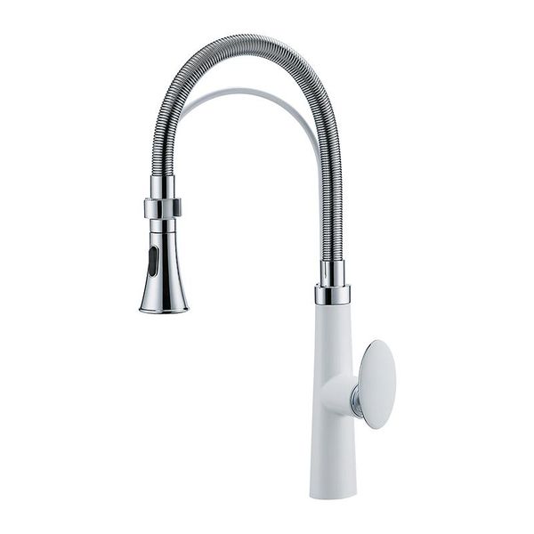 kitchen faucets chrome white color pull out faucet mixer tap single hole /handle deck mounted luxury
kitchen faucets chrome white color pull out faucet mixer tap single hole /handle deck mounted luxury