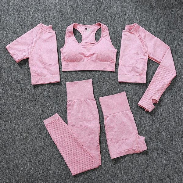yoga outfits women seamless sports suits fitness set 5 pc long sleeve crop short shirts high waist leggings running shorts and bra1, White;red
yoga outfits women seamless sports suits fitness set 5 pc long sleeve crop short shirts high waist leggings running shorts and bra1, White;red