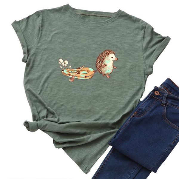 women's t-shirt 2021 summer cartoon cotton woman t-shirts short sleeve plus size women t shirt hedgehog printing harajuku funny tee ts, White
women's t-shirt 2021 summer cartoon cotton woman t-shirts short sleeve plus size women t shirt hedgehog printing harajuku funny tee ts, White
