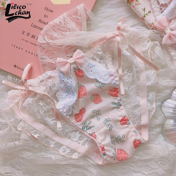 japanese cute bowknot womens cotton shorts strawberry print girly lace underwear low-rise sweet sexyy panties for female, Red;black
japanese cute bowknot womens cotton shorts strawberry print girly lace underwear low-rise sweet sexyy panties for female, Red;black