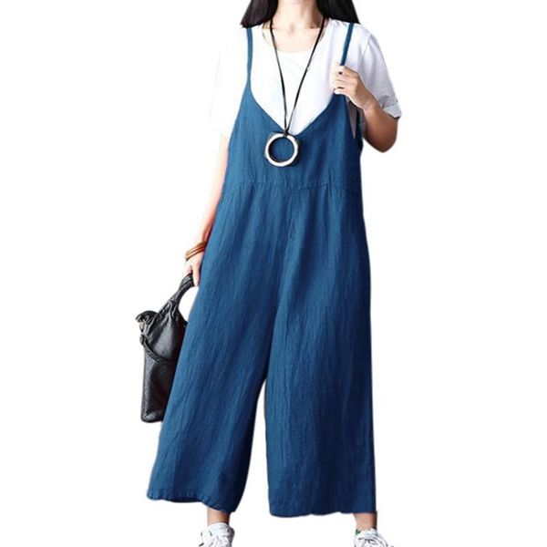 women's jumpsuits & rompers casual women plus size suspender trousers v neck wide leg jumpsuit spaghetti strap solid sleeveless romper, Black;white
women's jumpsuits & rompers casual women plus size suspender trousers v neck wide leg jumpsuit spaghetti strap solid sleeveless romper, Black;white