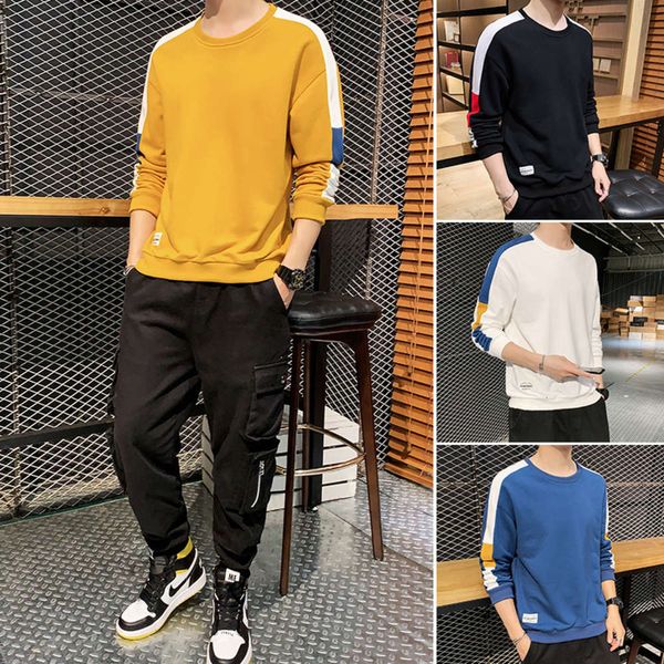 2020 spring and autumn men's sweater casual base korean round neck pullover long sleeve loose coat, Black
2020 spring and autumn men's sweater casual base korean round neck pullover long sleeve loose coat, Black