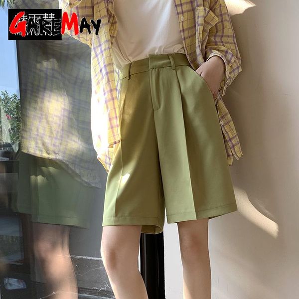 women's shorts garemay green summer wide leg loose knee-length high waist korean style soft for women 2021, White;black
women's shorts garemay green summer wide leg loose knee-length high waist korean style soft for women 2021, White;black