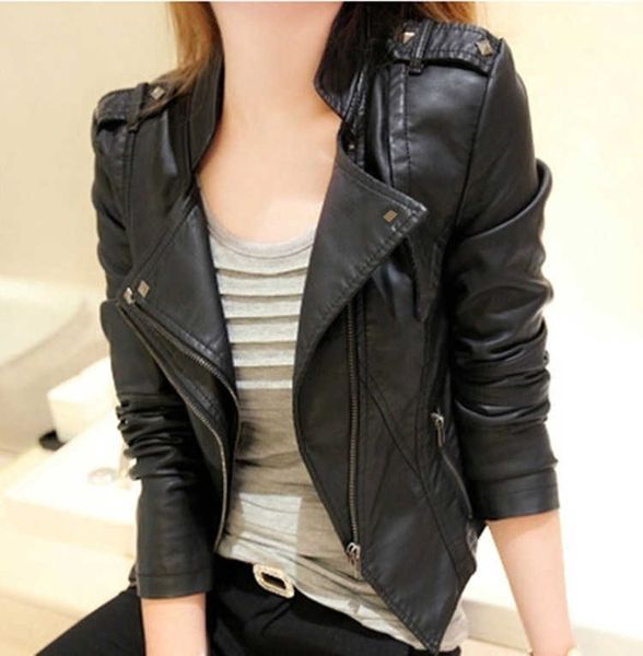 spring zipper motorcycle pu leather jacket women plus size with rivet slim fit casual outwear coats s xxxl black red color 210527
spring zipper motorcycle pu leather jacket women plus size with rivet slim fit casual outwear coats s xxxl black red color 210527