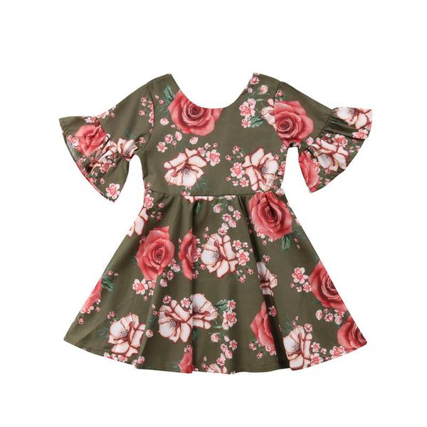 girl's dresses toddler kids children sundress summer baby girls dress half flare sleeve floral mini round neck girl clothing clothes, Red;yellow
girl's dresses toddler kids children sundress summer baby girls dress half flare sleeve floral mini round neck girl clothing clothes, Red;yellow