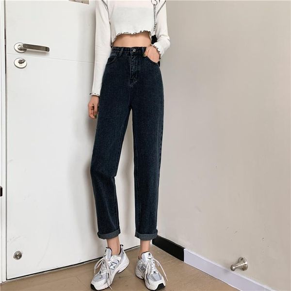 women's jeans 3145 fall 2021 high-waisted small straight, Blue