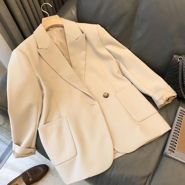 women's suits & blazers small suit jacket female 2021 autumn and winter fashion korean style temperament loose thin college, White;black
women's suits & blazers small suit jacket female 2021 autumn and winter fashion korean style temperament loose thin college, White;black