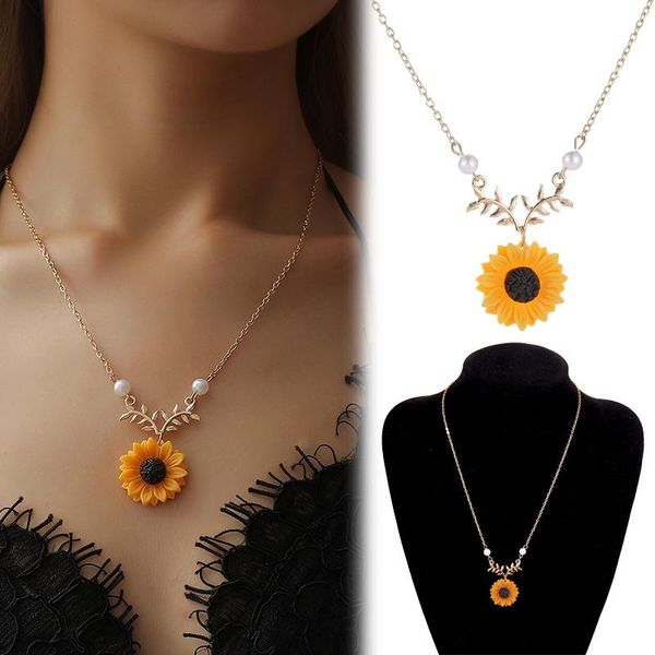 chains fashion sunflower pendant necklaces vintage daily jewelry temperament cute sweater for women ornaments, Silver
chains fashion sunflower pendant necklaces vintage daily jewelry temperament cute sweater for women ornaments, Silver