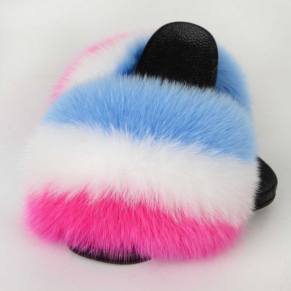 real fox are fully covered. female summer wears a line fur slippers and sandals pvc, Black
real fox are fully covered. female summer wears a line fur slippers and sandals pvc, Black