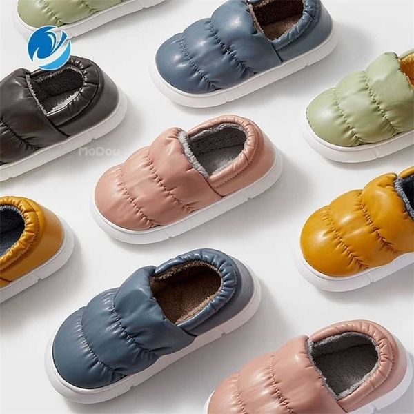 mo dou autumn cotton slippers indoor warm home shoes solid-color pu leather soft thick sole long plush women men eva 211110, Black
mo dou autumn cotton slippers indoor warm home shoes solid-color pu leather soft thick sole long plush women men eva 211110, Black