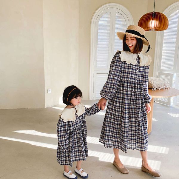 spring new korean parent child 2021 mother daughter foreign sle big lapel long skirt women's drs, Blue
spring new korean parent child 2021 mother daughter foreign sle big lapel long skirt women's drs, Blue