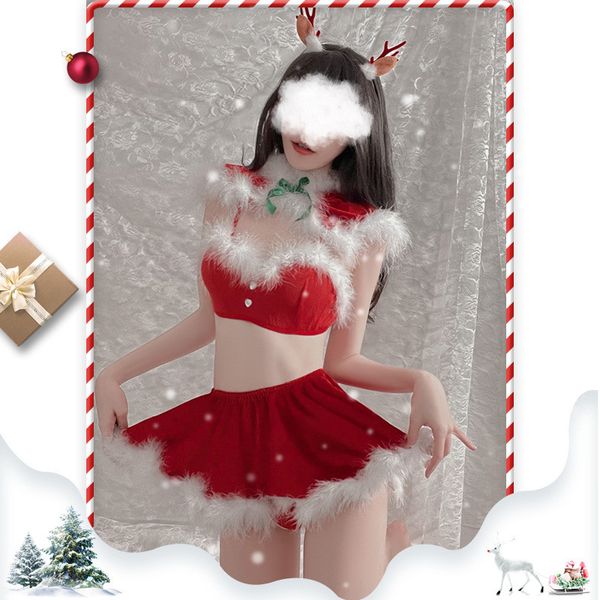 costumes new autumn and winter lingerie velvet three-point shawl christmas dress role-playing uniform suit av lingerie nightwear, Black
costumes new autumn and winter lingerie velvet three-point shawl christmas dress role-playing uniform suit av lingerie nightwear, Black