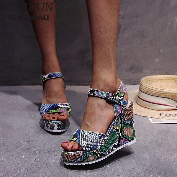 sandals women's summer large size spot wedge buckle belt european american open toe high heel shoes, Black
sandals women's summer large size spot wedge buckle belt european american open toe high heel shoes, Black