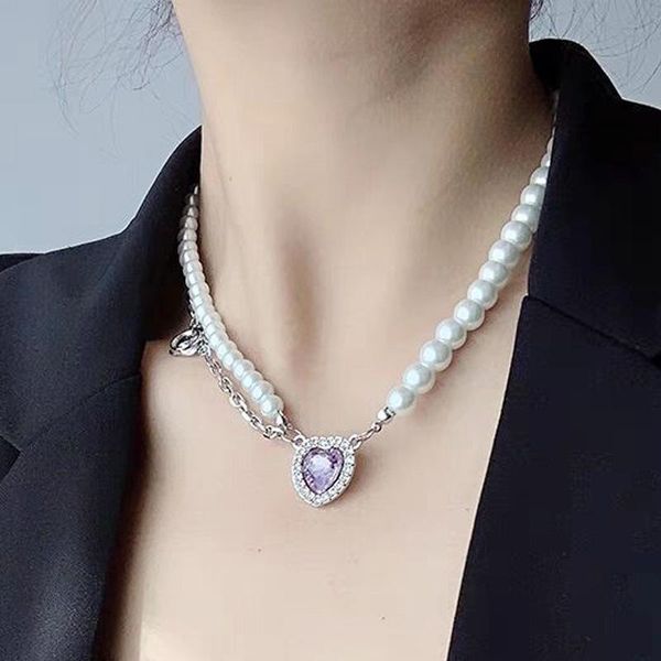 chokers allme romantic purple color pearls choker necklaces for women shiny rhinestone heart layered pendant necklace pendientes 2021, Golden;silver
chokers allme romantic purple color pearls choker necklaces for women shiny rhinestone heart layered pendant necklace pendientes 2021, Golden;silver
