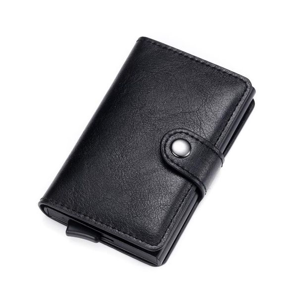 card holders rfid anti-theft swipe holder men's business accessories protective sleeve wallet metal bank bag, Brown;gray
card holders rfid anti-theft swipe holder men's business accessories protective sleeve wallet metal bank bag, Brown;gray