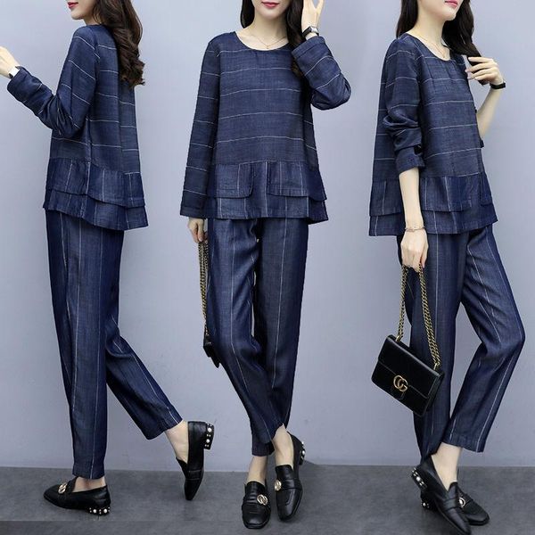 2021 spring new women fashion elegant striped 2-piece sets long sleeve + high-waist loose harlan pants two pcs suits y669, White
2021 spring new women fashion elegant striped 2-piece sets long sleeve + high-waist loose harlan pants two pcs suits y669, White
