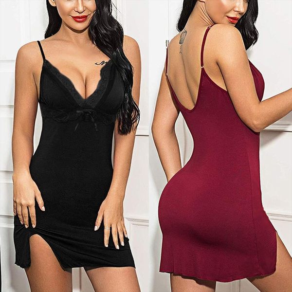 spring cotton v neck chemise womens sleepwears nightgown lace lingerie full slip dress gifts sleeve underwear fashion clothing, Black;red
spring cotton v neck chemise womens sleepwears nightgown lace lingerie full slip dress gifts sleeve underwear fashion clothing, Black;red