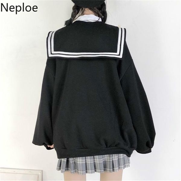 neploe striped sailor collar zipper sweatshirt cardigan coat autumn winter fleece thicken women jacket new jumper 55820 201102, Black
neploe striped sailor collar zipper sweatshirt cardigan coat autumn winter fleece thicken women jacket new jumper 55820 201102, Black