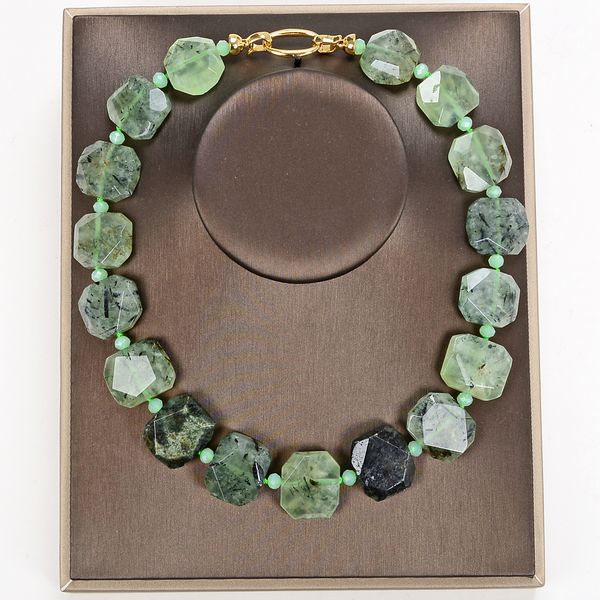 guaiguai jewelry natural faceted green prehnite stone rectangle necklace handmade for women real gems stone lady fashion jewellery, Silver
guaiguai jewelry natural faceted green prehnite stone rectangle necklace handmade for women real gems stone lady fashion jewellery, Silver