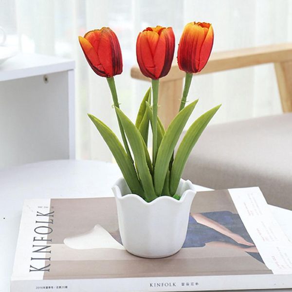 decorative flowers & wreaths 3 heads artificial fake tulip flower with pot for house garden wedding decor yellow red white pink home decorat
decorative flowers & wreaths 3 heads artificial fake tulip flower with pot for house garden wedding decor yellow red white pink home decorat