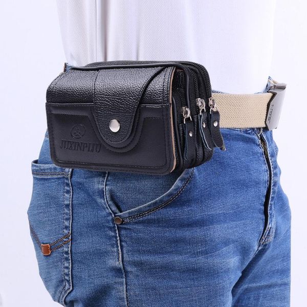 men pu leather waterproof waist bag classic texture delicate creative design mobile phone belt pouch multifunction wallet
men pu leather waterproof waist bag classic texture delicate creative design mobile phone belt pouch multifunction wallet
