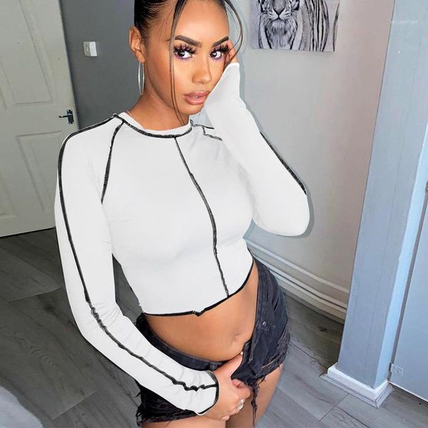 women's t-shirt autumn fashion women mesh patchwork long sleeves o-neck vintage stretch tees daily wear, White
women's t-shirt autumn fashion women mesh patchwork long sleeves o-neck vintage stretch tees daily wear, White