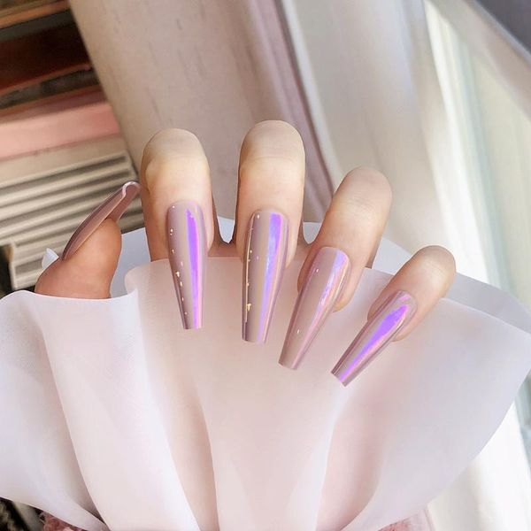 false nails ballerina coffin chrome lavender purple press on fingernails fake extra long ladies designed tips for finger, Red;gold
false nails ballerina coffin chrome lavender purple press on fingernails fake extra long ladies designed tips for finger, Red;gold