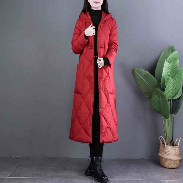 women's down & parkas winter women coat hooded down jacket loose thin national wind disk buckle straight thickened 90 white duck woman, Black
women's down & parkas winter women coat hooded down jacket loose thin national wind disk buckle straight thickened 90 white duck woman, Black