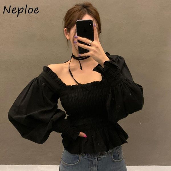 women's blouses & shirts neploe chic patchwork square collar women blouse pleated slim waist ruffles femme blusas elegant lantern sleev, White
women's blouses & shirts neploe chic patchwork square collar women blouse pleated slim waist ruffles femme blusas elegant lantern sleev, White