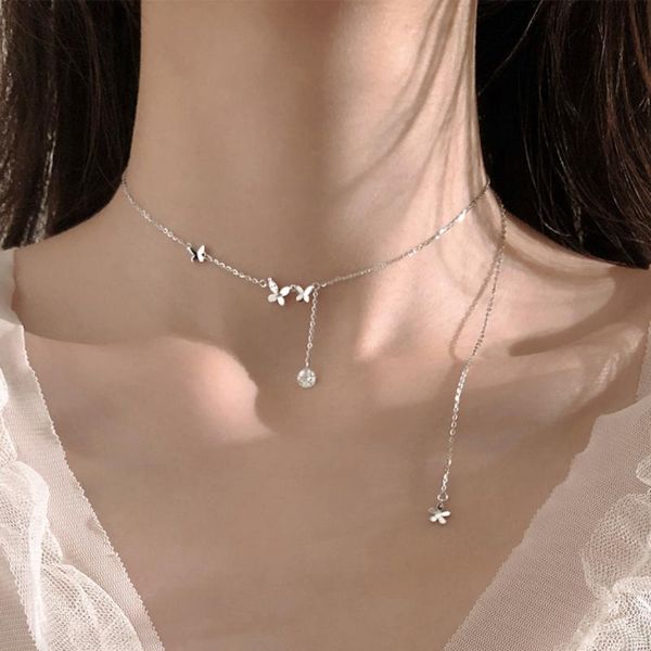 chains the women's 925 sterling silver butterfly necklace design sense minority female collarbone chain ins cold air light luxury 
chains the women's 925 sterling silver butterfly necklace design sense minority female collarbone chain ins cold air light luxury