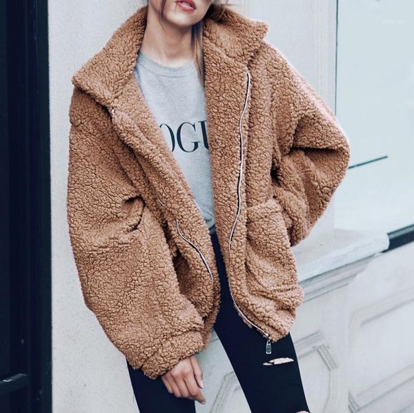 women's jackets fleece women teddy coat jacket soft zip up faux fur winter warm fluffy thick lapel outerwear overcoat, Black;brown
women's jackets fleece women teddy coat jacket soft zip up faux fur winter warm fluffy thick lapel outerwear overcoat, Black;brown