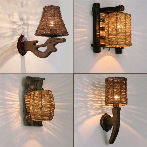 wall lamp american country handmade wooden lamps retro cafe restaurant southeast asian aisle vines shade sconce lights rattan 
wall lamp american country handmade wooden lamps retro cafe restaurant southeast asian aisle vines shade sconce lights rattan